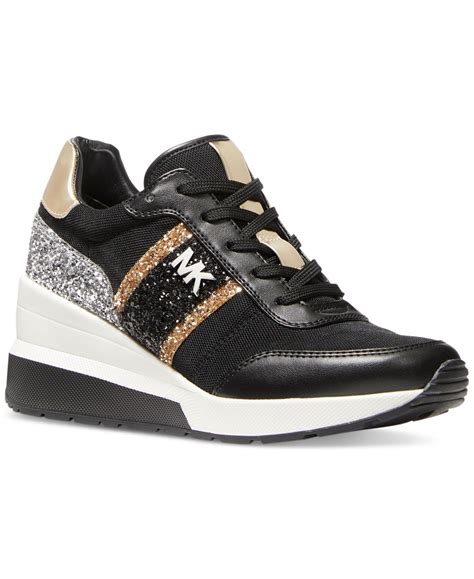 michael kors iona glitter sneaker|michael kors mabel trainer sneakers.